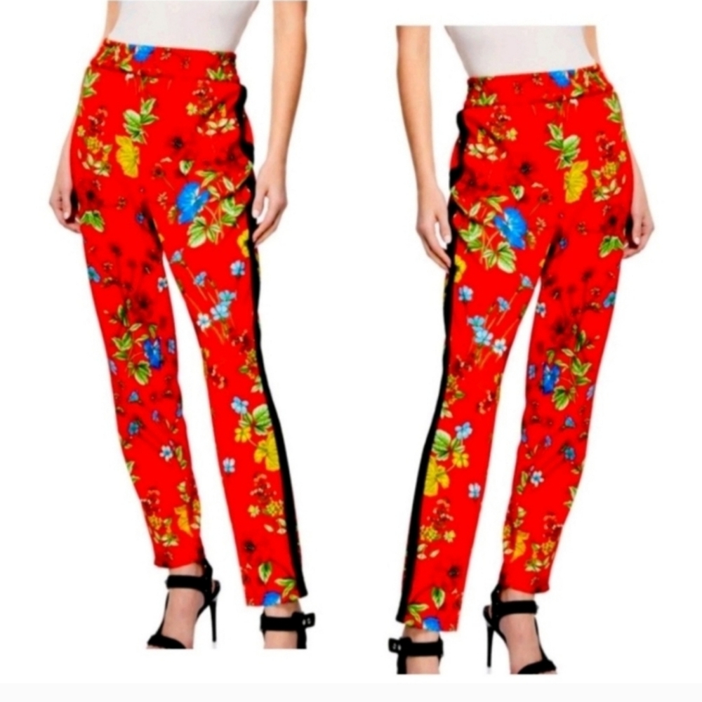 Alice  + Olivia  Floral Muticolor  Straight Pant Size XS NWOT